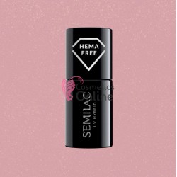 Oja UV Semilac 376 roz cu sclipici Shimmer Stone Pink Diamond 7 ml, Hema Free